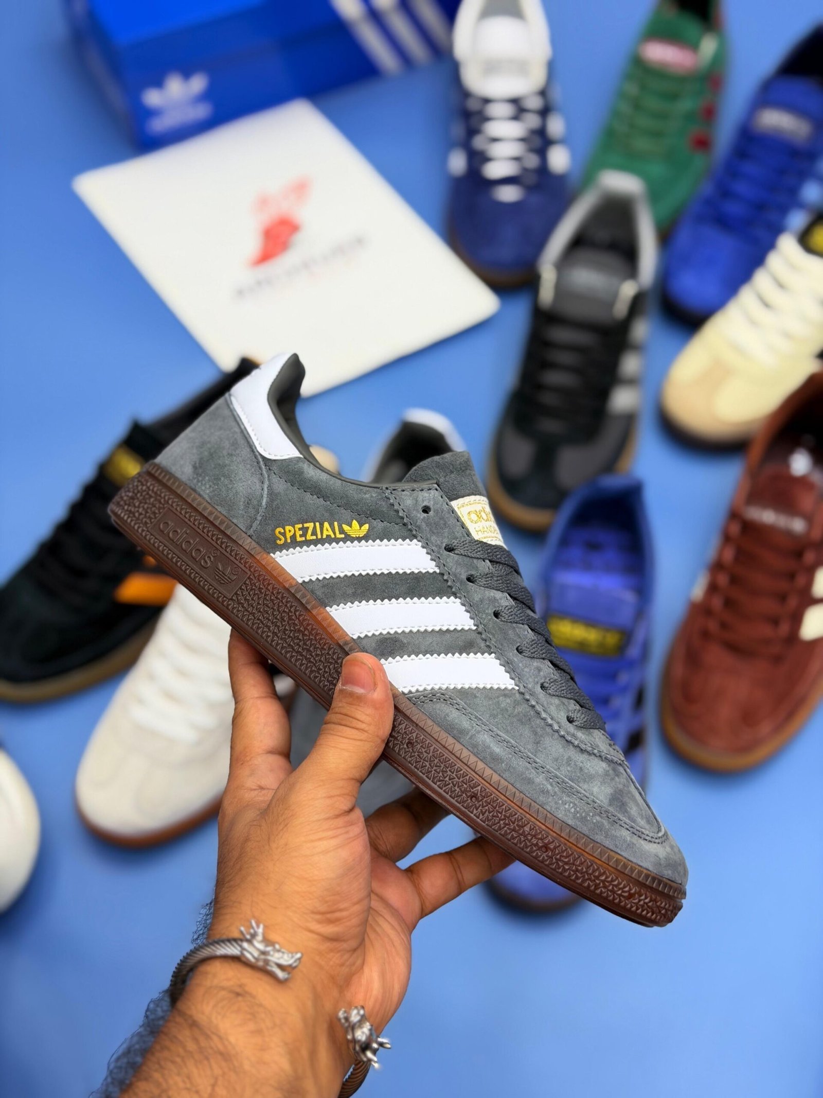 Spzl Classic Suede Gum Sole Sneakers -Grey