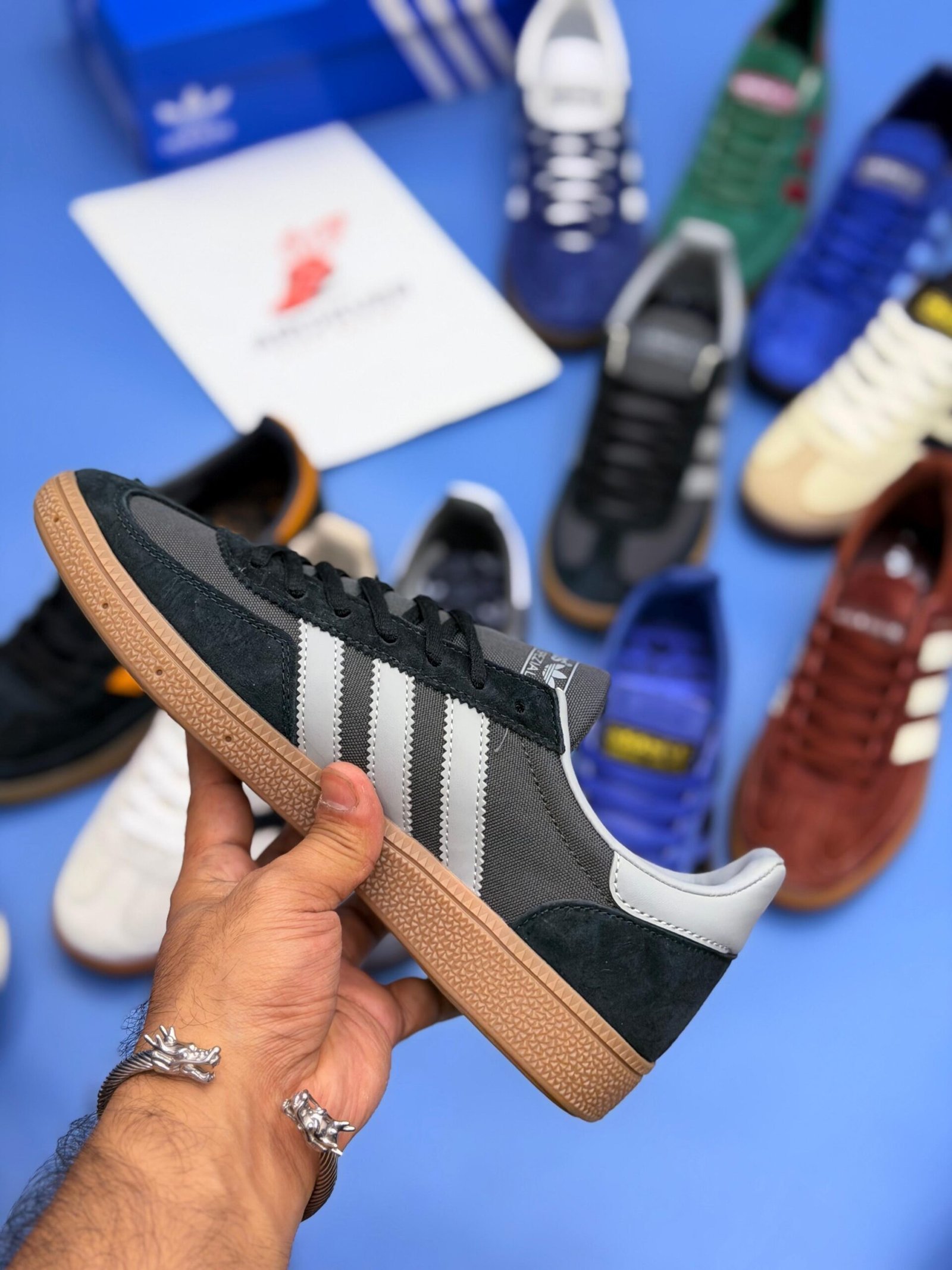 Spzl Classic Suede Gum Sole Sneakers - Green - Image 3