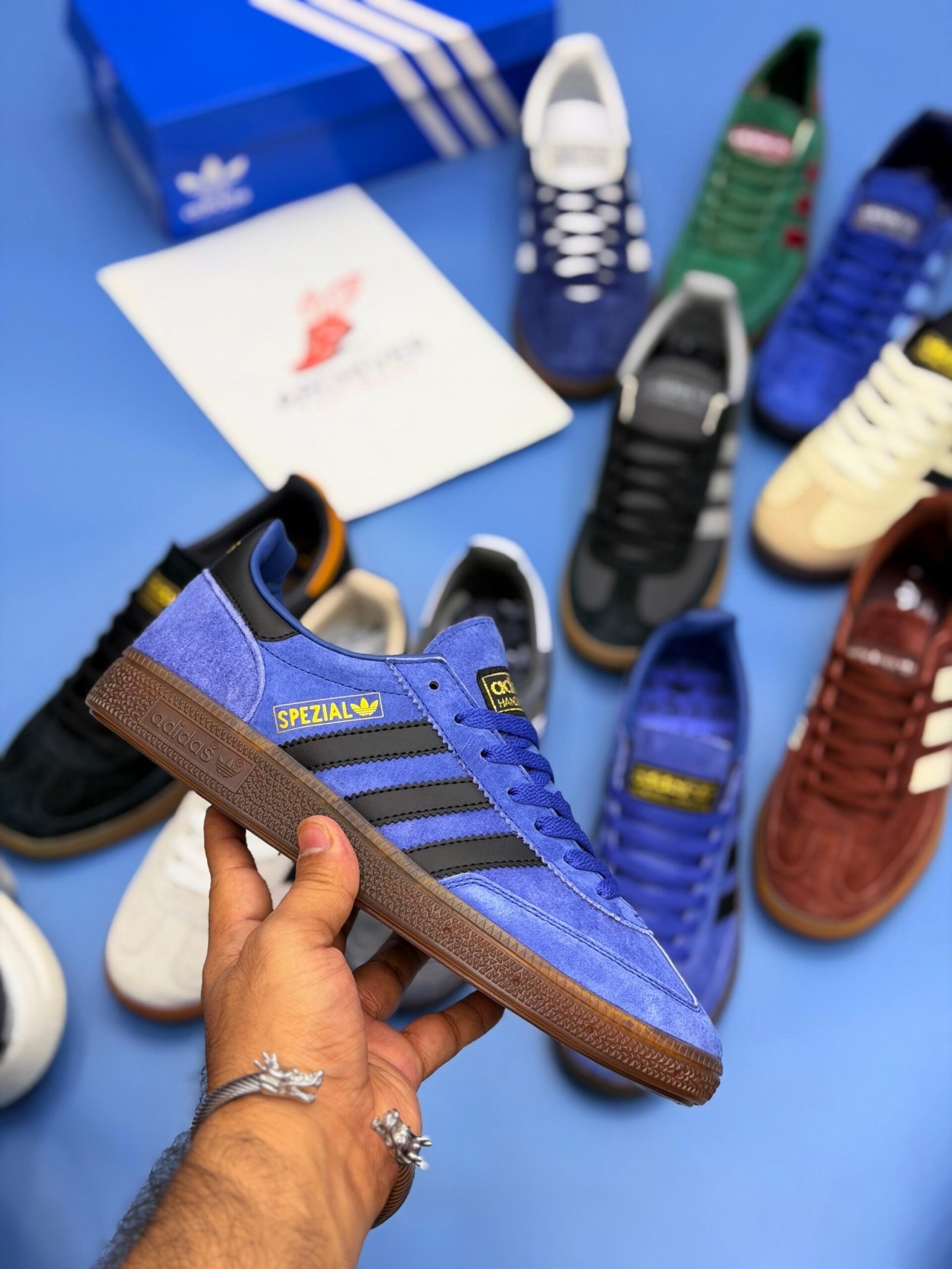 Spzl Classic Suede Gum Sole Sneakers - Navy