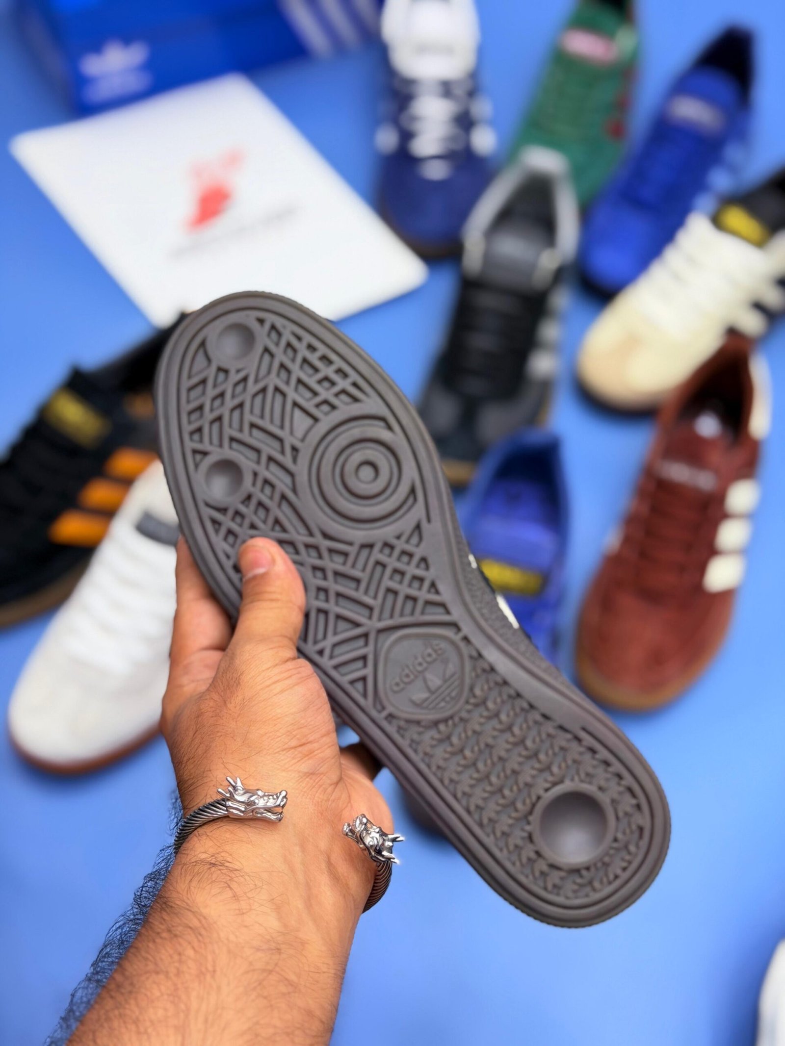 Spzl Classic Suede Gum Sole Sneakers -Grey - Image 5