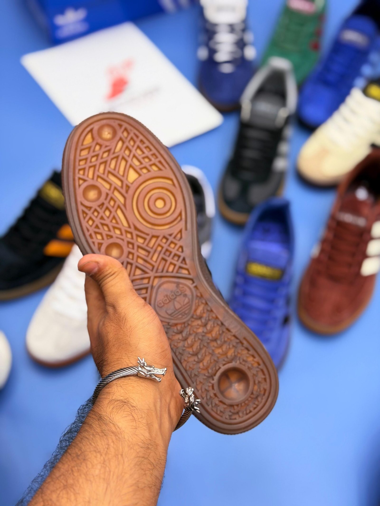 Spzl Classic Suede Gum Sole Sneakers - Navy - Image 4