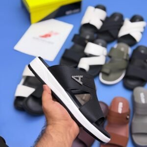 Alternative view of MS STAR  MEDICATED CHAPPAL - Black