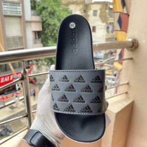 Alternative view of Adis Comfort Slides – Triple Black Logo Edition